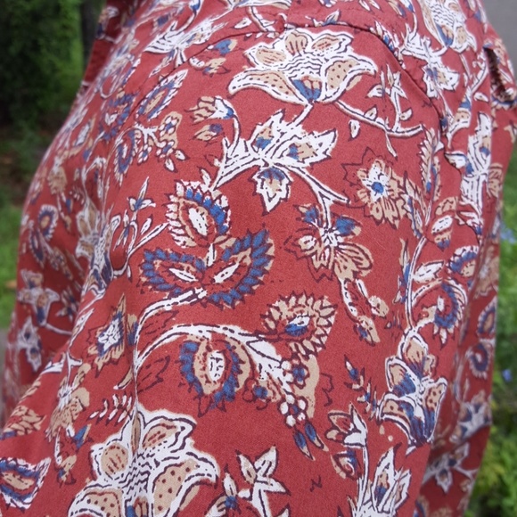 Men's Banana Republic Shirt Long Button Brown L - Picture 3 of 4